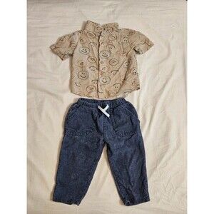ORGANIC Rabbit Bear Outfit cotton linen corduroy 2pc